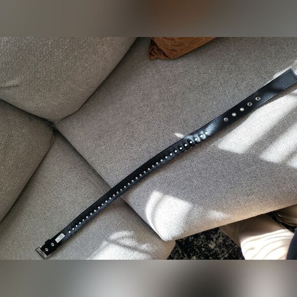 Mens Black Faux Ammunition Belt Sz M Canvas - Picture 3 of 8